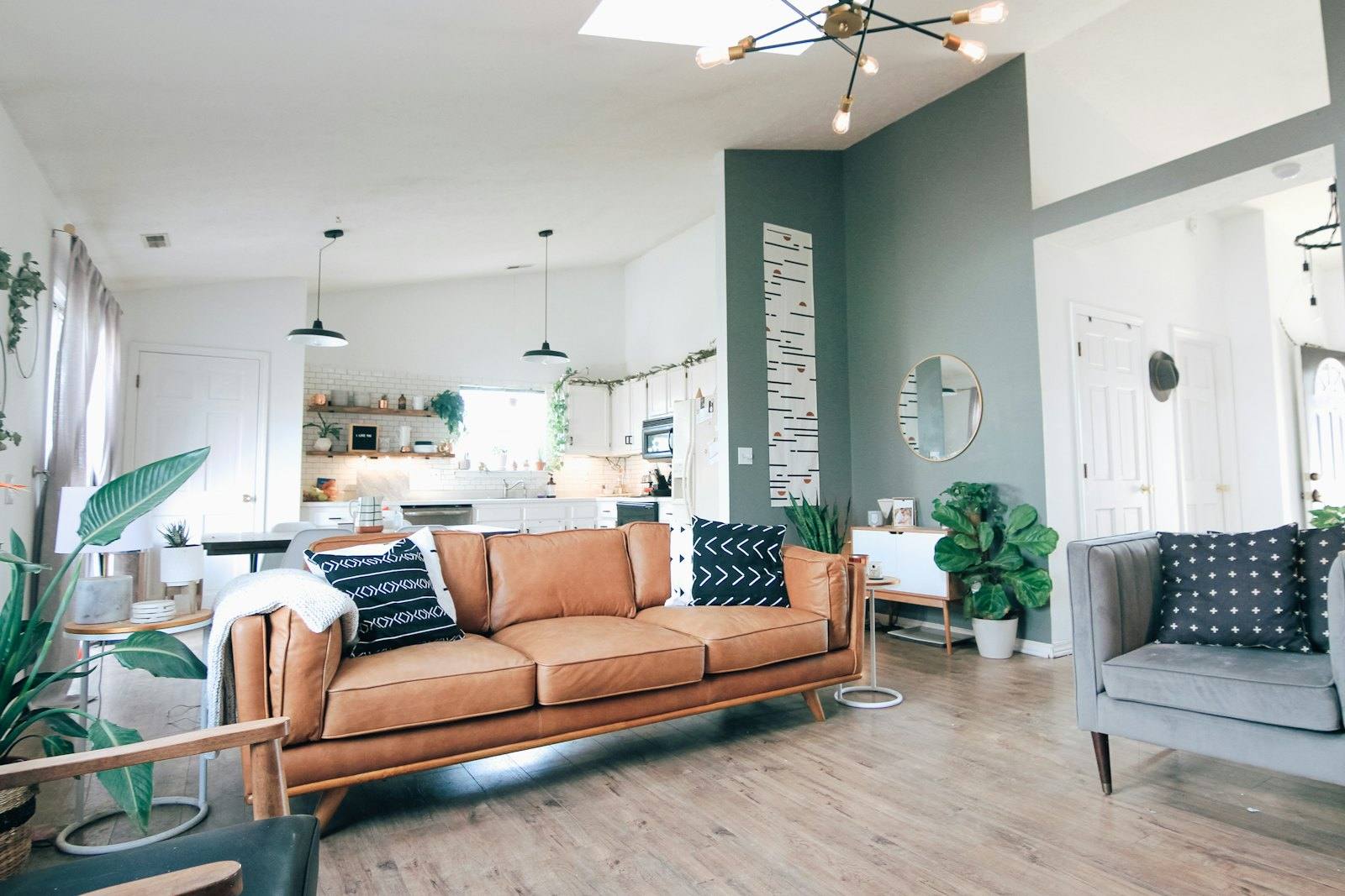 A bright, lived-in living room